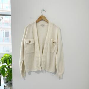 Madewell Cream Fuzzy Cardigan Sweater Size XS